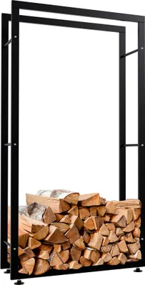 Produktbild von CLP Kaminholzständer Keri V2 schwarz 25x80x150 cm