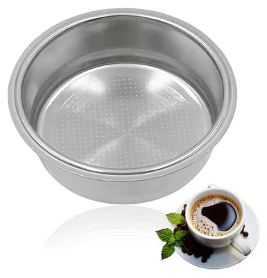 Produktbild von 51-mm-Kaffeefilterkorb für Espresso – Wiederverwendbarer Edelstahlfilter für Espressomaschinen ohne Bodendruck