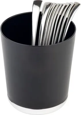 Obrázok produktu pre APS Base Chrom stolný odpadkový kôš/kôš na príbory, čierny, objem: 1,30 litra