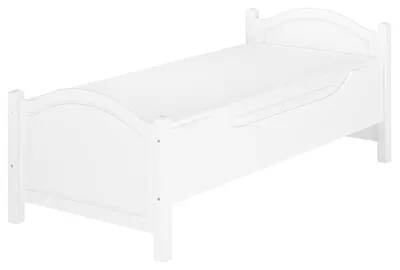 Produktbild von Seniorenbett extra hoch weiß 90x200 Holzbett Einzelbett Zubehör wählbar V-60.40-09WRollrost und Matratze inkl.