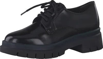 Produktbild von Tamaris Damen Halbschuh profilierte Sohle Schnürschuh Plateau 1-23726-29, Größe:40 EU, Farbe:Schwarz
