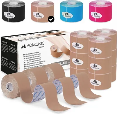Produktbild von Kinesiologie-Tape, Klebebänder, 5cm x 5m, 12 Einheiten, Mobitape Mobiclinic