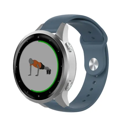 Produktbild von Strap-it Garmin Vivoactive 4s 40mm Sportarmband (Graublau)