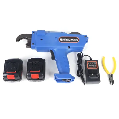 Produktbild von Elektrische Bewehrungsbindemaschine, 2*12V Li-Ionen-Batterien, Bindebereich 8-34mm, Blau