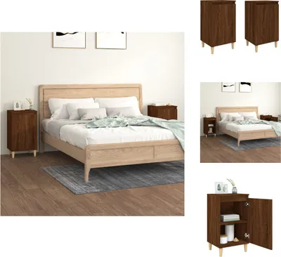 Produktbild von vidaXL Nachttische 2 Stk. Braun Eichen-Optik 40x35x70 cm Holzwerkstoff -  Nachttische