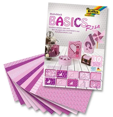 Immagine prodotto di Blocco design Basics Rosa 24x34cm 30 fogli assortiti