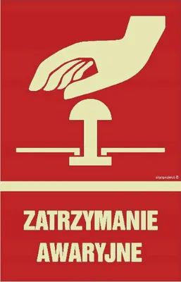 Obrázok produktu pre Značka núdzového zastavenia 150x225 svietiaca v tme
