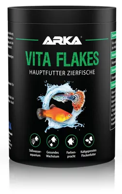 Productafbeelding van Zierfisch vlokkenvoeding 1000 ml, koudgeperst, voor zoetwateraquaria, ARKA Vita Flakes