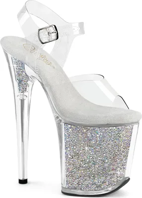 Produktbild von FLAMINGO-808RSI Damen Sandale von Pleaser, Transparent EU 38, US 8