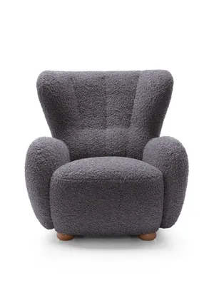 Produktbild von Sessel HUGSY Relaxsessel Boucle mit hoher Rückenlehne – Skandi & Boho Stil