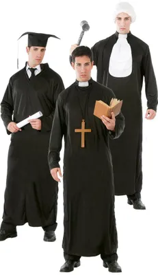 Produktbild von Student Priester Richter - Kostüm Set für Herren Gr. M-XL, Größe:L