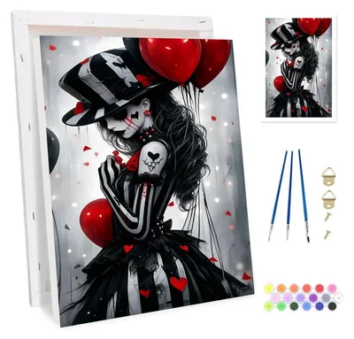 Image de Kit de peinture par numéros avec cadre, pour adultes, toile de 20x30 cm