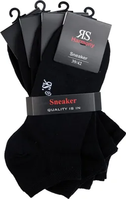 Produktbild von RS Harmony 4er-Pack Sneaker-Socken schwarz