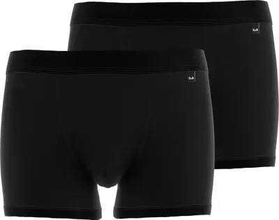 Produktbild von GÖTZBURG Herren Boxershorts, 2er Pack - X-lastic, Unterwäsche, Unterhosen, Logo, einfarbig Schwarz L