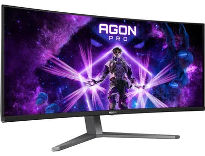 Produktbild von AOC AGON PRO AG346UCDAM, 86,4 cm (34"), 3440 x 1440 Pixel, Wide Quad HD, QD-OLED, 0,03 ms, Schwarz, Grau