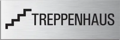 Produktbild von Schild - Treppenhaus  | Türschild 240 x 80 mm Aluminium selbstklebend