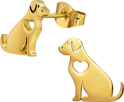 Produktbild von Ohrstecker Hund Gold