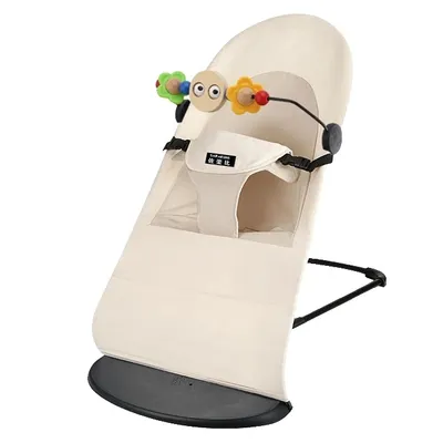 Image de Fauteuil à bascule pour bébé, berceau pour nouveau-né, transat pour bébé, TT004-Blanc