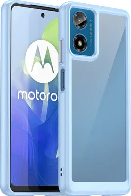 Obrázek produktu pro Pouzdro pro Motorola Moto G04 / G24 průhledné, nárazuvzdorné TPU silikonové ochranné pouzdro modré