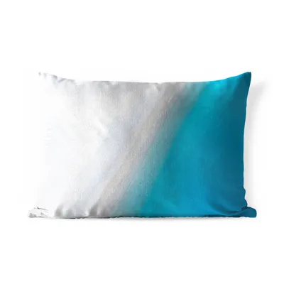 Produktbild von MuchoWow® Outdoor Kissen - Strand - Meer - Blau - 50x30 cm - Wetterfest - Lounge Kissen - Sofa kissen - Wohnzimmer Dekoration