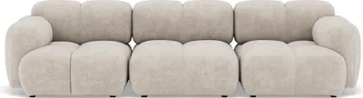 Image de Lisa Design Grace - canapé modulable 3 places en velours texturé , Beige