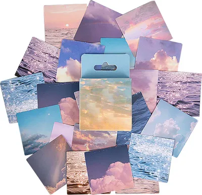 Produktbild von 46 Stück DIY-Aufkleber, selbstklebendes Papier, Himmelsmuster, dekorativ für Scrapbook-Fotos