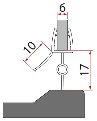 Produktbild von Aqualine Bodendichtung für AQ6018 L/R (53 cm)