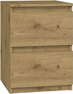 Produktbild von CDF Nachttisch M2 Malwa, Nachtschrank | Farbe: Eiche Artisan | Ideal für Schlafzimmer, Kinderzimmer, Teenager | Einfache Montage