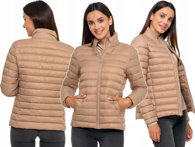 Produktbild von Damen Übergangsjacke - gesteppte Jacke Größe S - Daunenjacke beige - Herbstjacke