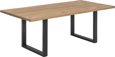 Produktbild von SIT Möbel Baumkante-Esstisch 120 x 80 cm | 40 mm Tischplatte Wildeiche natur | Gestell Metall antikschwarz | B 120 x T 80 x H 76 cm | 07107-81 | Serie TABLES & CO