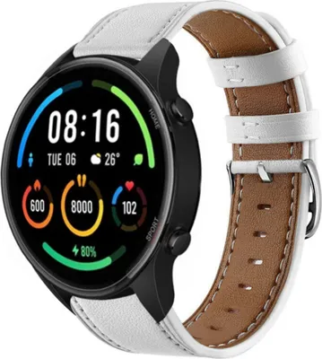 Produktbild von Strap-it Xiaomi Mi Watch Armband Leder (Weiß)
