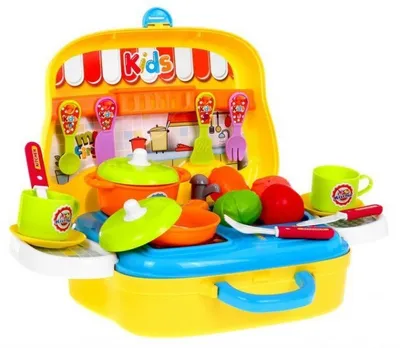 Immagine prodotto di Camion cucina portatile per bambini dai 3 anni in su. Valigia con ruote + accessori