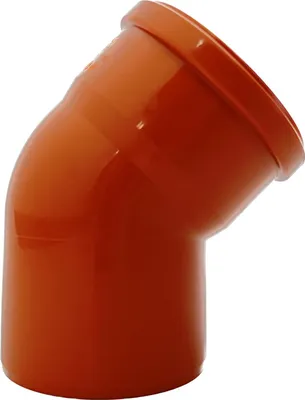 Produktbild von KG Bogen DN 110 45° PVC-U SN8 Winkel | Bogen mit Dichtung | für externe Entwässerungssysteme | Gummidichtung | Abwasser Installation |
