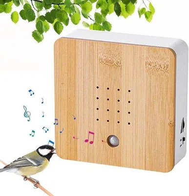 Produktbild von Tierhäuschen mit Sound - Vogelstimmen Haus - Tierhäuschen Dekoration - Garten - Balkon - Naturgeräusche - Geschenk für Tierschützer