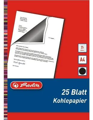 Produktbild von Herlitz Kohlepapier: 25 Blatt für perfekte und einfache Kopien