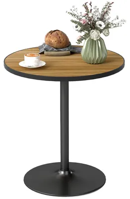 Produktbild von Runder Esstisch für 2-4 Personen | Farbe: Braun | Abmessungen: 70x70x76 cm