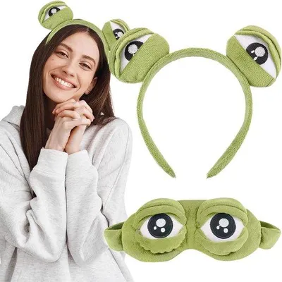 Productafbeelding van Comfortabel dames slaapmasker met hoofdband en cartoonprint