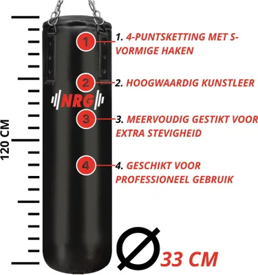 Produktbild von NRG fitness Boxsack Kunstleder F9B - 120 cm