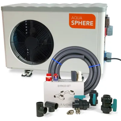 Produktbild von Aquasphere Wärmepumpe inkl. Bypass-Set + Flexschlauch 14 kW