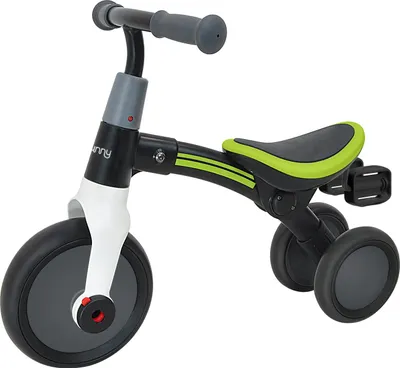 Produktbild von Sunny Walker 2-in-1 2000 Laufrad für Kinder in Grau | Laufrad aus Metall mit 3 Rädern | Kinderlaufrad für drinnen und draußen | Baby Lauflernrad für