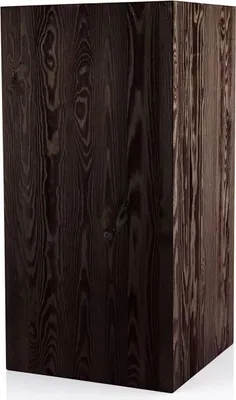A dark wood-grain textured rectangular column.