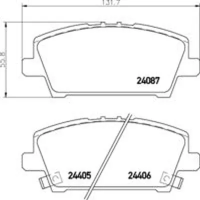 Produktbild von HELLA Bremsbeläge Satz Vorne Bremsklötze für HONDA CIVIC VIII Hatchback (FN, FK) 8DB 355 006-911