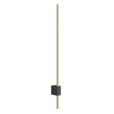 Zdjęcie produktu dla Kinkiet MasterLED – 90 cm – 4000 K neutralna biel – 900 lm/9 W – czarny i złoty – nowoczesny kinkiet – kinkiet do sypialni – COMO
