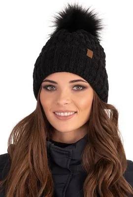 Produktbild von Vivisence Wintermütze mit Bommel Damen - Warm und Gemütlich für Winter und Herbst Elegant Bommelmütze Kopfbedeckung frauen Klassisch mütze - Schwarz