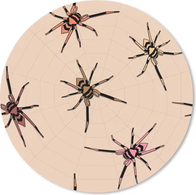 Produktbild von MuchoWow® Mauspad Mousepad Puber - Spinne - Spinnennetz - Muster 50x50 cm - Mousepads - Maus Mat - Pad - Mausunterlage - Vinyl