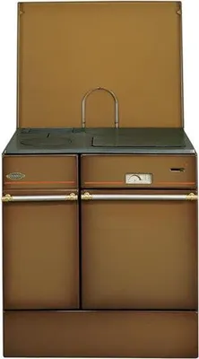 Image de Cuisinière à bois 10kw brun foncé - Godin - 240162BRUNFONCEPOLI -