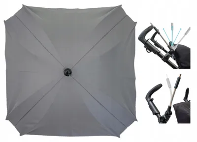 Produktbild von Skyline Sonnenschirm Kinderwagen Grau Quadratisch UV50+