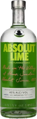 Obrázek produktu pro Absolut Lime Flavoured Vodka 40 %  1,00 l.