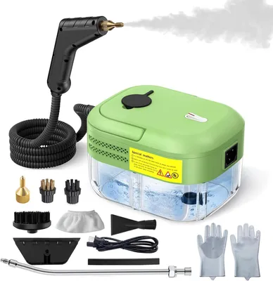 Produktbild von Dampfreiniger, 2200W Handdampfreiniger zum Entfernen von Schmutz und Fett, tragbarer Dampfdruck mit 9 Aufsätzen, Dampfbesen für Teppiche, Fenster