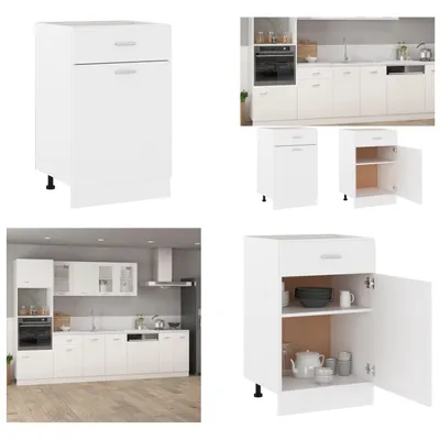 Produktbild von vidaXL Schubunterschrank Weiß 50x46x81,5 cm Holzwerkstoff - Schubunterschrank - Schubunterschränke - Küchenschrank - Küchenschränke